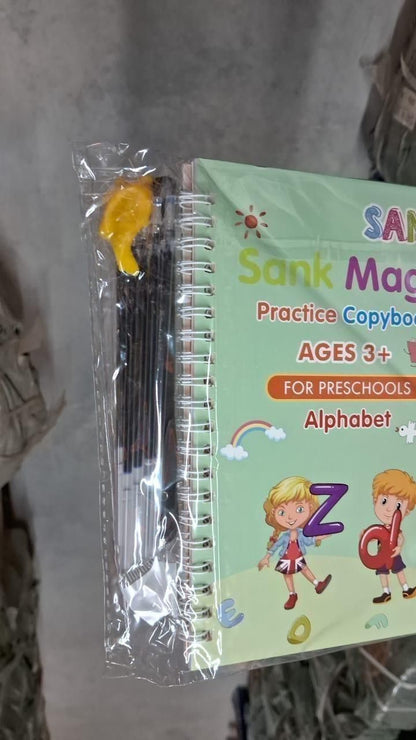 Easy Sank Magic Practice Copybook (4 BOOKS,1 PEN,1 GRIP,10 REFILL) Pack of 1